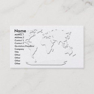Cartão de visita do World Map Dourado