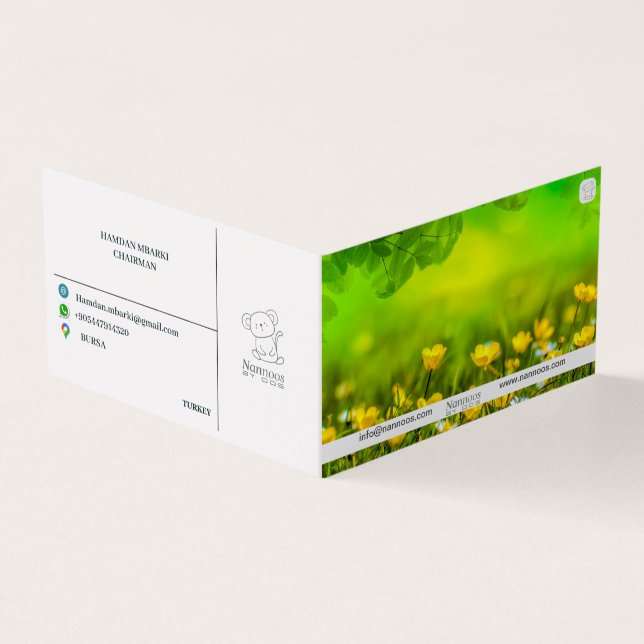 Cartão de visita DOBRADO NANNOOS (Exterior)