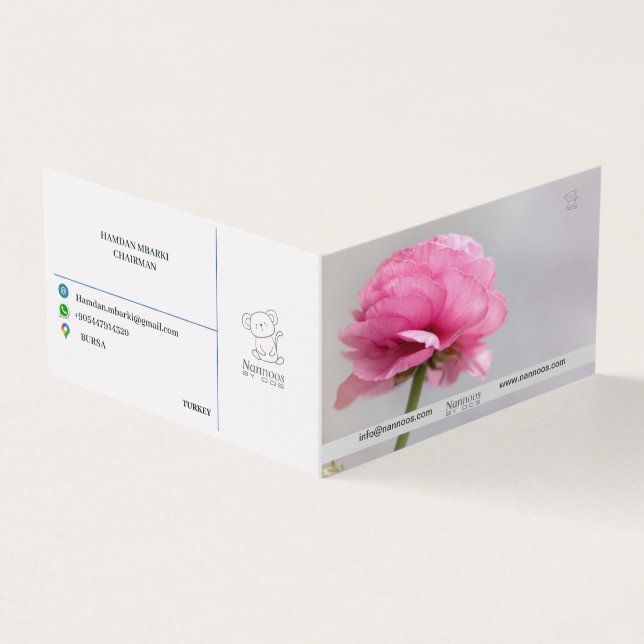 Cartão de visita DOBRADO NANNOOS (Exterior)