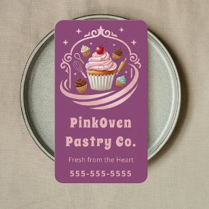 Cartão De Visita Doce Casa de Cupcakes Padaria Chef de Confeitaria 