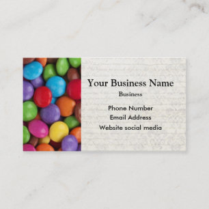 Cartão De Visita Doces multicoloridos ou doces