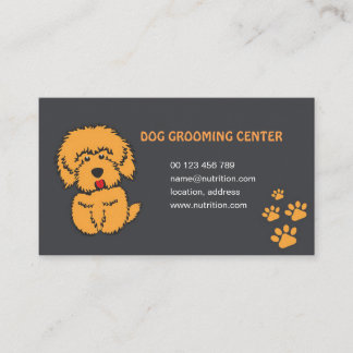 Cartão De Visita dog and cat grooming business card