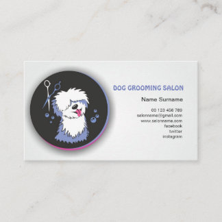 Cartão De Visita Dog & Cat Grooming Business Card. Pet Groomer.