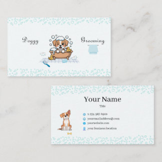 Cartão De Visita Dog Grooming Business Card