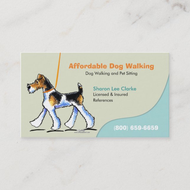 Cartão De Visita Dog Walker Pet Business WFT (Frente)