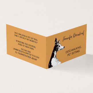 Cartão De Visita Dog walking, pet care Business Card