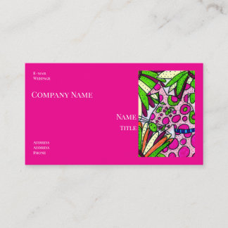 Cartão De Visita Dog with Pink Dots Company Business Cards