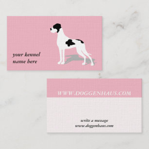 Cartão De Visita Dogue Alemão Preto Piebald