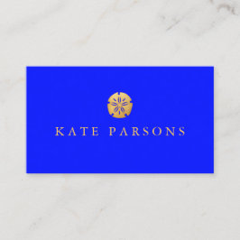 Cartão De Visita Dólar Dourado tropical Cobalto Azul