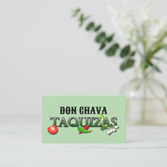 Cartão De Visita Don Chava Taquizas (Em pé/Frente)