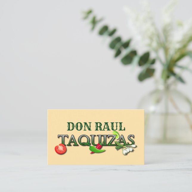 Cartão De Visita Don Raul Taquizas (Em pé/Frente)