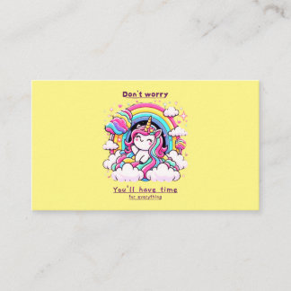 Cartão De Visita Don't Worry, You'll Have Time for Everything"