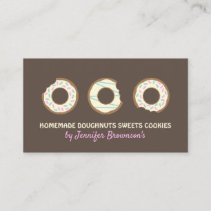 Cartão De Visita Donut Doces Tratados Cookies sobremesa doce