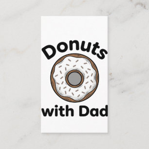 Cartão De Visita Donuts Com o Papai Camisa de Donut Vintage Design_