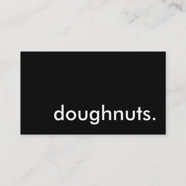 Cartão De Visita donuts. (cor personalizável) (Frente)
