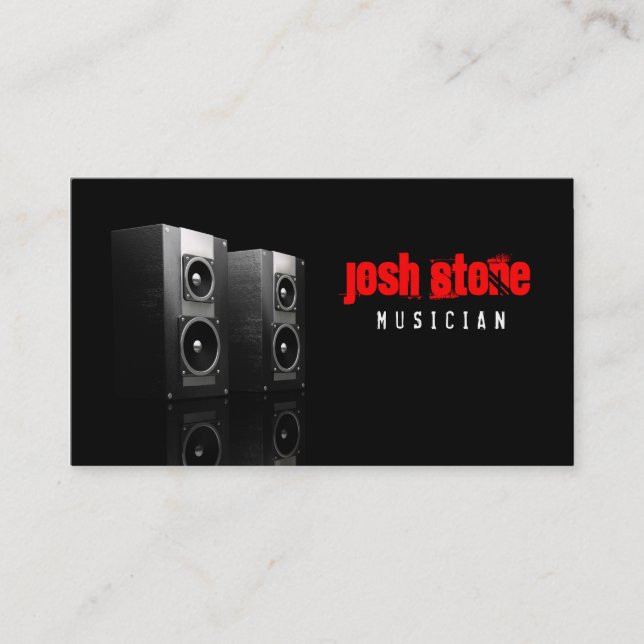 Cartão de visita dos auto-falante da música (Frente)