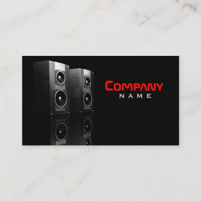 Cartão de visita dos auto-falante da música (Frente)