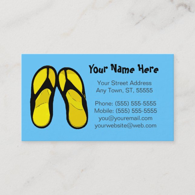 Cartão de visita dos chinelos (Frente)