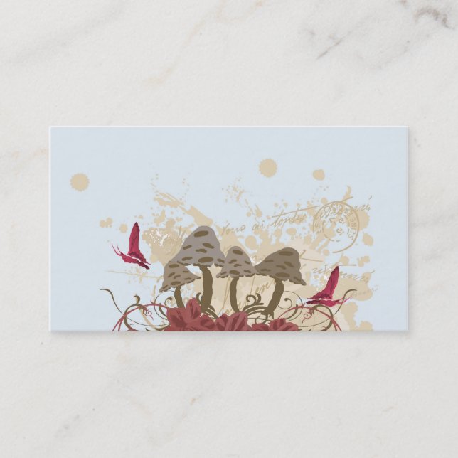 Cartão de visita dos cogumelos (Frente)