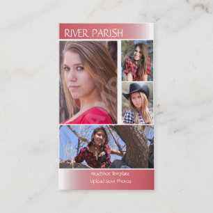 Cartão de visita dos modelos e atores