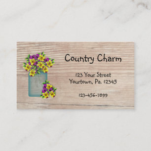 Cartão de visita dos Pansies do país