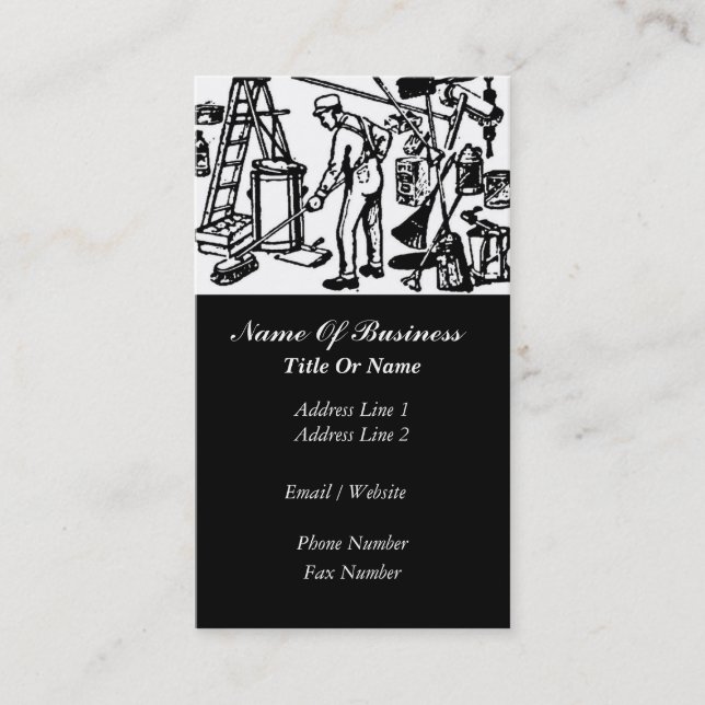 Cartão de visita dos serviços de limpeza (Frente)