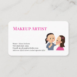 cartão de visita dos serviços de makeup editáveis