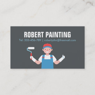 Cartão de visita dos serviços de pintura com pin