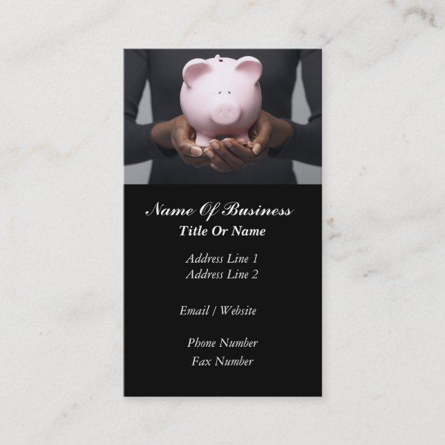 Cartão de visita dos serviços financeiros (Frente)