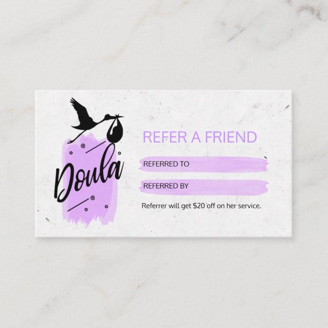 Cartão De Visita Doula Birth Coach REFEREM UM AMIGO (Frente)