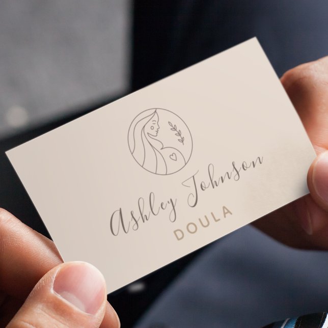 Cartão De Visita Doula Midesposa Birth Treinador Elegante Bohemian  (Criador carregado)