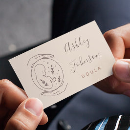 Cartão De Visita Doula Midwest Birthing Coach Hands & Baby Criança
