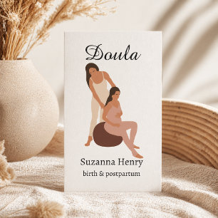 Cartão De Visita Doula Nascimento Pós-Parto Boho Treinador de Gravi