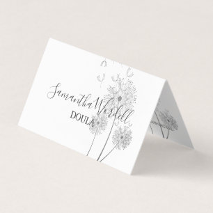 Cartão De Visita Doula Ou Parteira Illustrada Flor