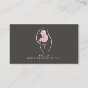 Cartão De Visita Doula Pregnancy Mãe Parteira Aparição do Treinador