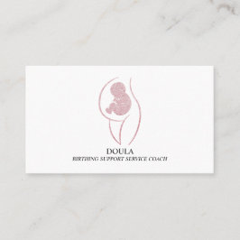 Cartão De Visita Doula Pregnancy Nurse Midwife Birth Coach Glitter