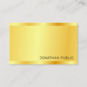 Cartão De Visita Dourada aparência moderna tendência profissional e