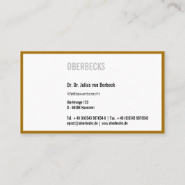 Cartão De Visita Dourada arca