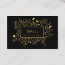 Dourada Bela Botânica Negra Nomeação de Cabelo Sal