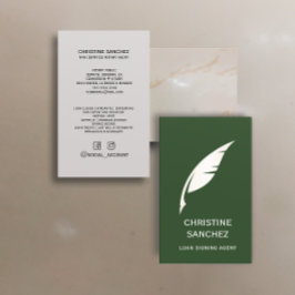 Cartão De Visita Dourada Caneta PÚBLICO NOTÁRIA AGENTE SINGNATÁRIO 