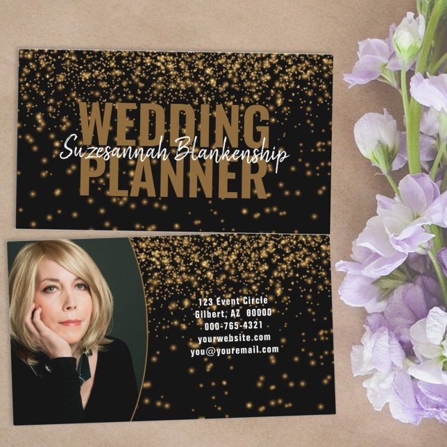 Cartão De Visita Dourada falha falsa na fotografia personalizada pr (Criador carregado)