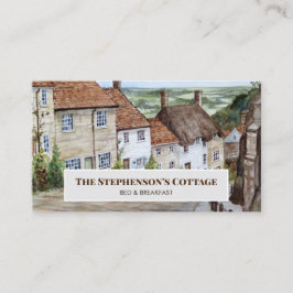 Cartão De Visita Dourada Hill Shaftesbury Dorset England Watercolor