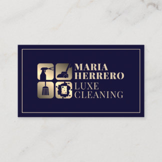 Cartão De Visita Dourada limpeza do estilo luxo