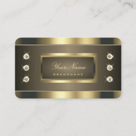 Cartão De Visita Douradas cores de luxo com restos Luminosos