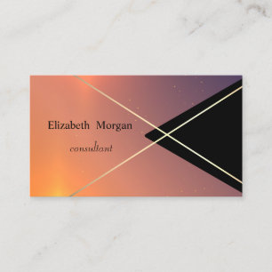 Cartão De Visita Douradas Geométricas,