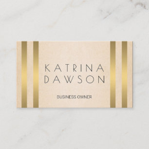 Cartão De Visita Douradas  Tiras em Quic Metálico  Contexto da tex