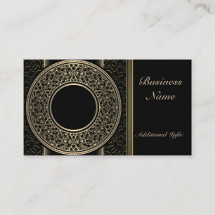 Cartão de visita Dourado chique do medalhão