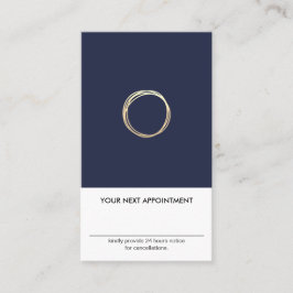 Cartão De Visita Dourado Círculo - Noite Azul - Compromisso Vertica