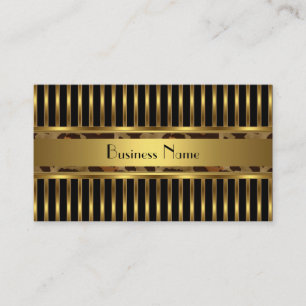 Cartão de Visita Dourado com Recorte de Animal em 