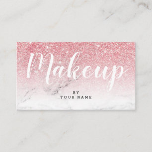 Cartão de visita Dourado cor-de-rosa na moda do